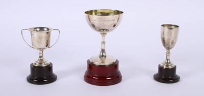 Lot 51 - A collection of three silver trophies, largest...