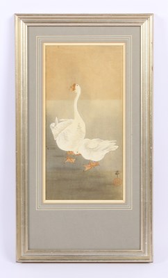 Lot 385 - Ohara Koson (Japanese, 1877-1945), Two Geese,...