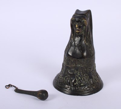 Lot 149 - An antique bronze bell, in the form of a...