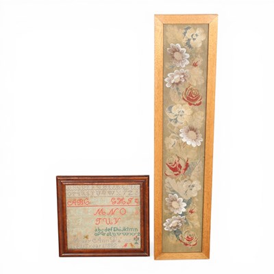 Lot 443 - Two 19th century needlework items comprising a...