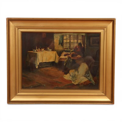 Lot 376 - After Frank Bramley (1857-1915) 'Hopeless Dawn'...