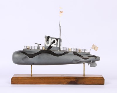 Lot 239 - A scratch built model U-boat submarine,...