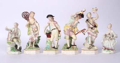 Lot 130 - A collection of six late 18th century Derby...
