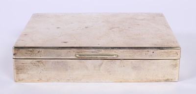 Lot 77 - An Edward VIII silver clad table cigarette box,...
