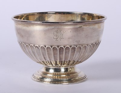 Lot 50 - An Edward VII silver pedestal bowl, of half...