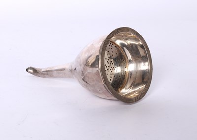 Lot 47 - A George III silver wine funnel, London 1802,...