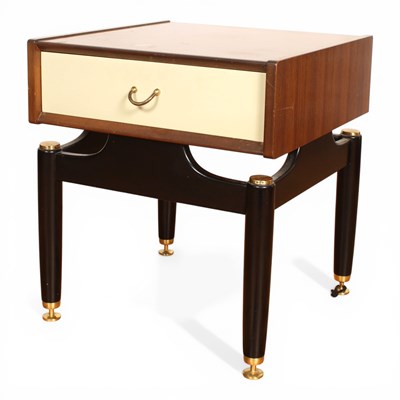 Lot 598 - A G-Plan teak and painted side table with...