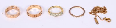 Lot 57 - A collection of jewellery, including two...