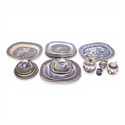 Lot 193 - A collection of mainly Victorian blue and...
