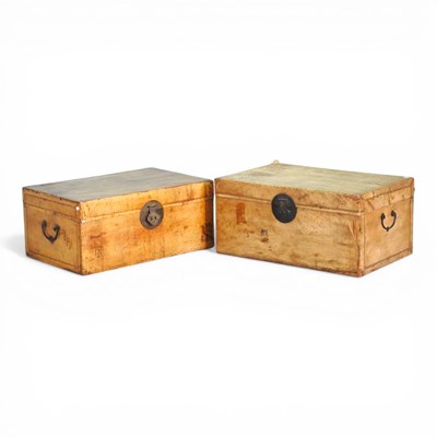 Lot 250 - A modern Chinese trunk, with a hinged lid,...