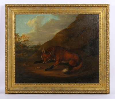 Lot 271 - English School, 18th Century, fox hiding in a...