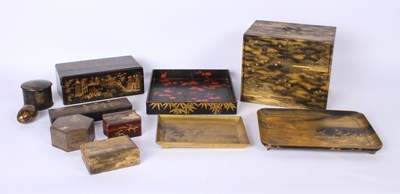 Lot 117 - A collection of Chinese and Japanese black...