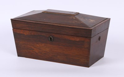 Lot 247 - A Regency mahogany box, of sarcophagus form, h....