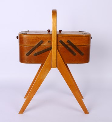 Lot 579 - A Danish oak sewing box