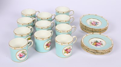 Lot 267 - A set of Royal Crown Derby floral painted...