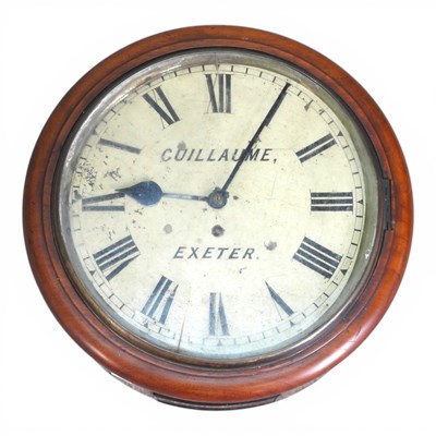 Lot 9 - A 19th century mahogany cased dial clock, the...