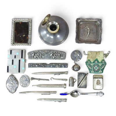 Lot 234 - An early 20th century silver tray, decorated...