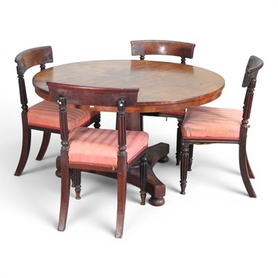 Lot 703 - A Regency mahogany circular dining table,...