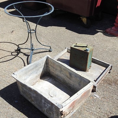 Lot 404 - A lead sink, together with another, a vintage...