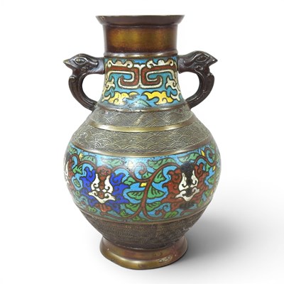 Lot 41 - An early 20th century Japanese champleve...