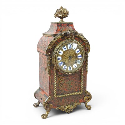Lot 46 - A 19th century French boulle style mantel...