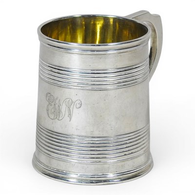 Lot 138 - A William IV silver mug, or tapered shape,...