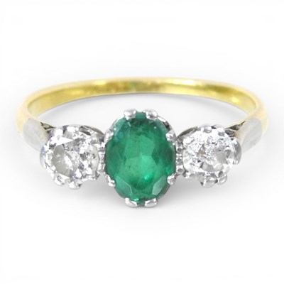 Lot 79 - A bespoke made 18 carat gold emerald and...