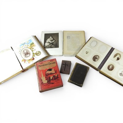 Lot 474 - A Victorian photograph album, containing...