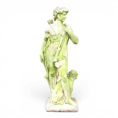 Lot 114 - A large cast stone garden statue of Apollo,...