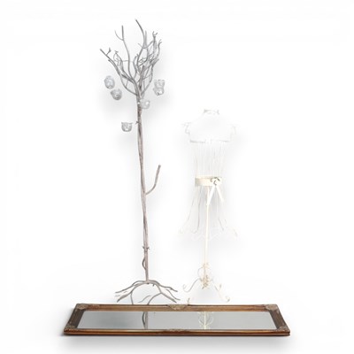 Lot 602 - A faux metal tree, 200cm high, together with a...