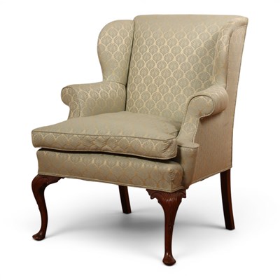 Lot 603 - A Georgian style mahogany and green...