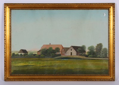 Lot 432 - Danish School (20th century), farm buildings...