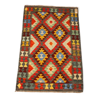 Lot 529 - A Persian kilim rug, with all over hooked...