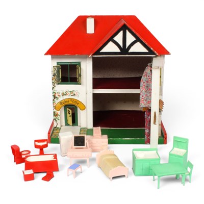 Lot 658 - A vintage dolls house by D.B. Tudor, with...