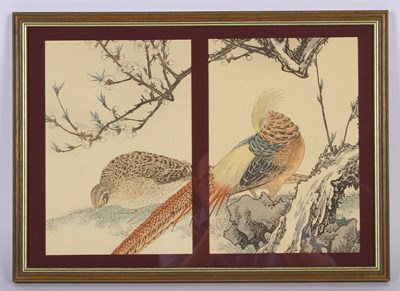 Lot 320 - A 19th century Japanese woodblock print of two...