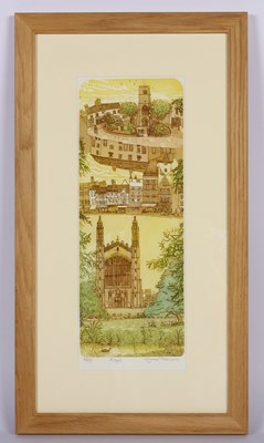 Lot 349 - Glynn Thomas, a copper plate etching, 'King's...