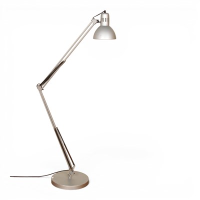 Lot 685 - A large modern metal anglepoise reading lamp.