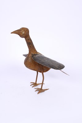 Lot 695 - Two handcrafted decorative metal avian...