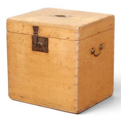 Lot 663 - A 19th century pine hat box, 40x35cm, h. 41cm.
