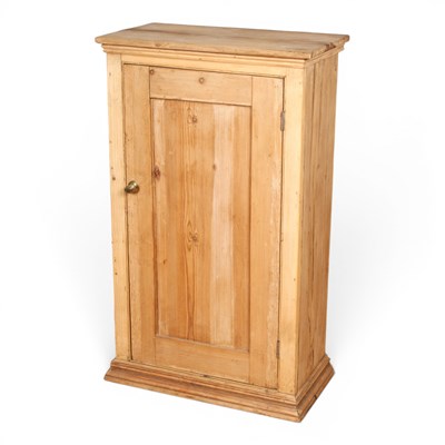 Lot 586 - A 19th century pine cabinet or cupboard, with...