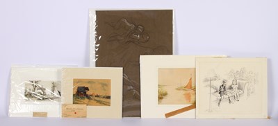 Lot 408 - A collection of five pictures, including Aidan...