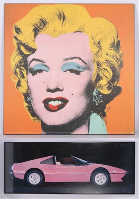 Lot 384 - 1995 mounted lithograph 'Shot Orange Marylin'...
