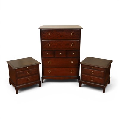 Lot 618 - A Stag Minstrel chest of drawers, together...
