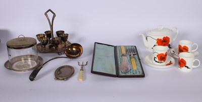 Lot 709 - A collection of ceramics and silver plated wares