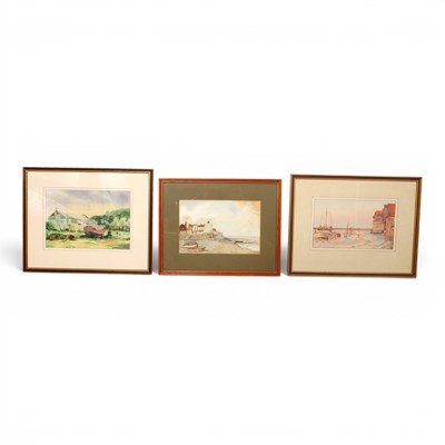 Lot 452 - John Rowbottom, East Anglian coastal scene,...