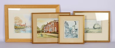 Lot 386 - Richard Cox, Snape Bridge, watercolour,...