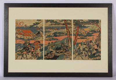Lot 273 - Watanabe Seitei (1852-1918), battle scene,...