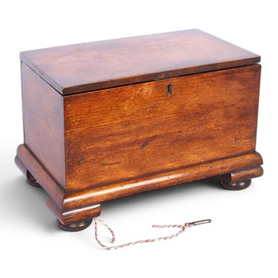 Lot 678 - A 19th century mahogany sewing and work box,...