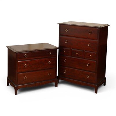 Lot 634 - A Stag Minstrel chest of drawers, together...