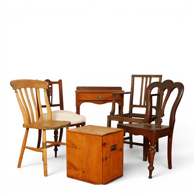 Lot 660 - A collection of four antique chairs together...